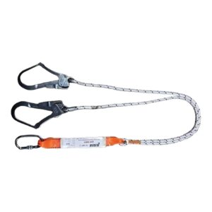 Karam Ka341 Çift Kollu Şok Emicili Lanyard Statik Halatlı (1.20mt)